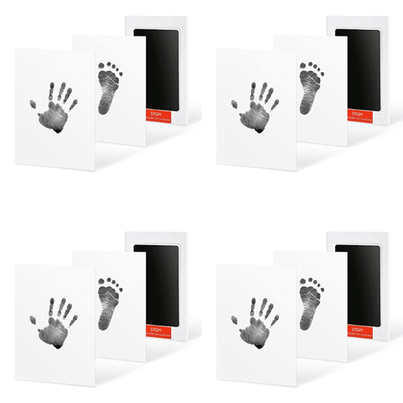 Niebrudzące Arkusze do Odciśnięcia Stópki i Rączki Dziecka: ZESTAW 3+1 GRATIS!