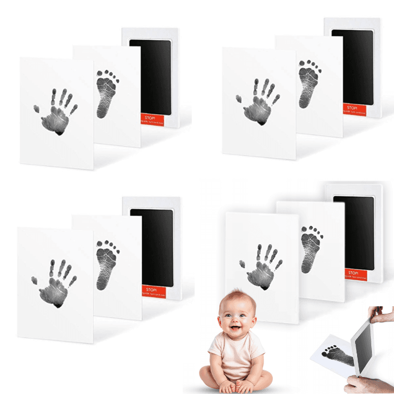 Niebrudzące Arkusze do Odciśnięcia Stópki i Rączki Dziecka: ZESTAW 3+1 GRATIS!