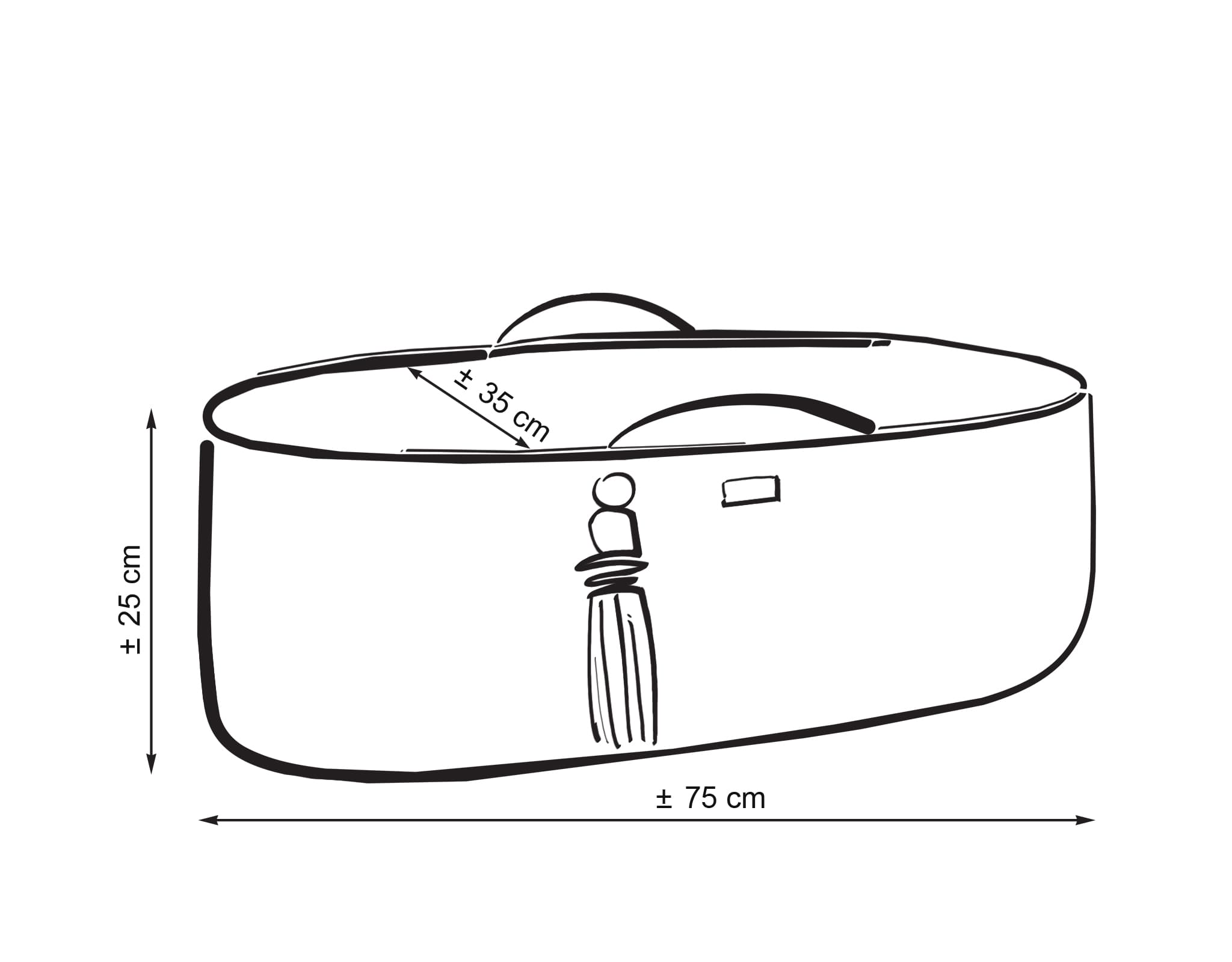 Kosz Mojżesza BOHO bawełniany Handmade z materacykiem - laurel